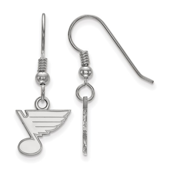 Sterling Silver NHL St. Louis Blues Dangle Earrings Sterling Silver NHL St. Louis Blues Dangle Earrings